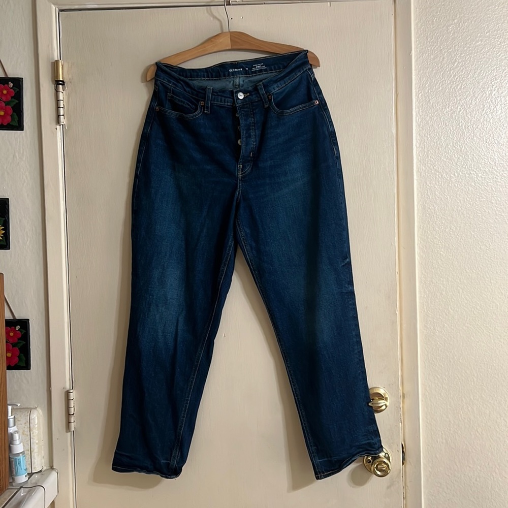 Womens old navy curvy sky-hi straight jeans size 12